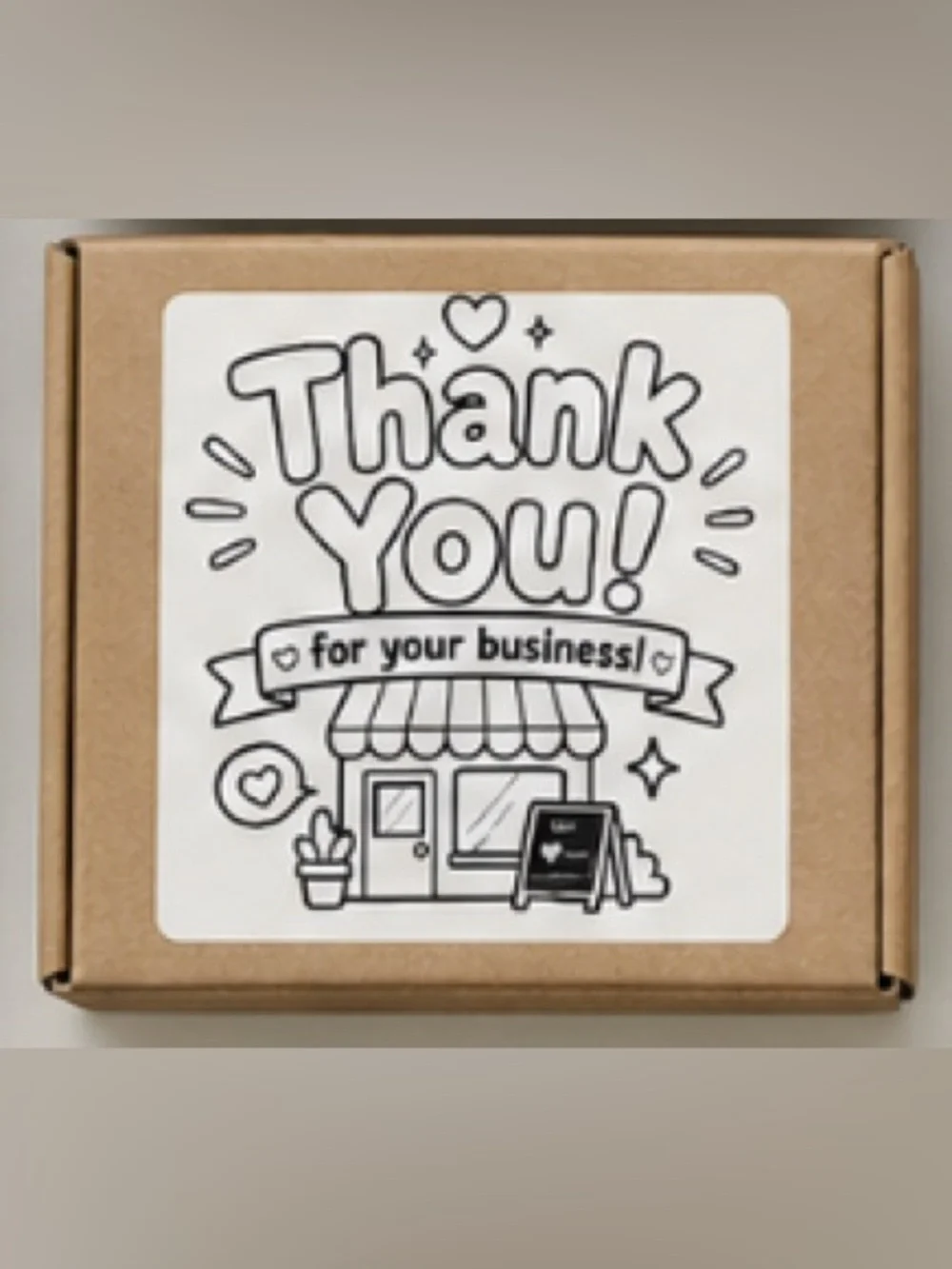 Handmade Thank You Sticker 2”x2” - 25pcs